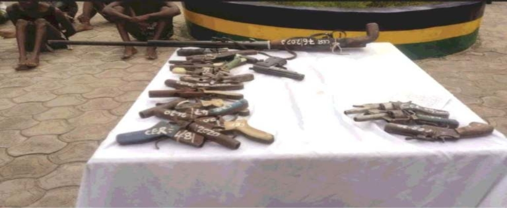 Police parade 17 suspects, recover arms in Bayelsa