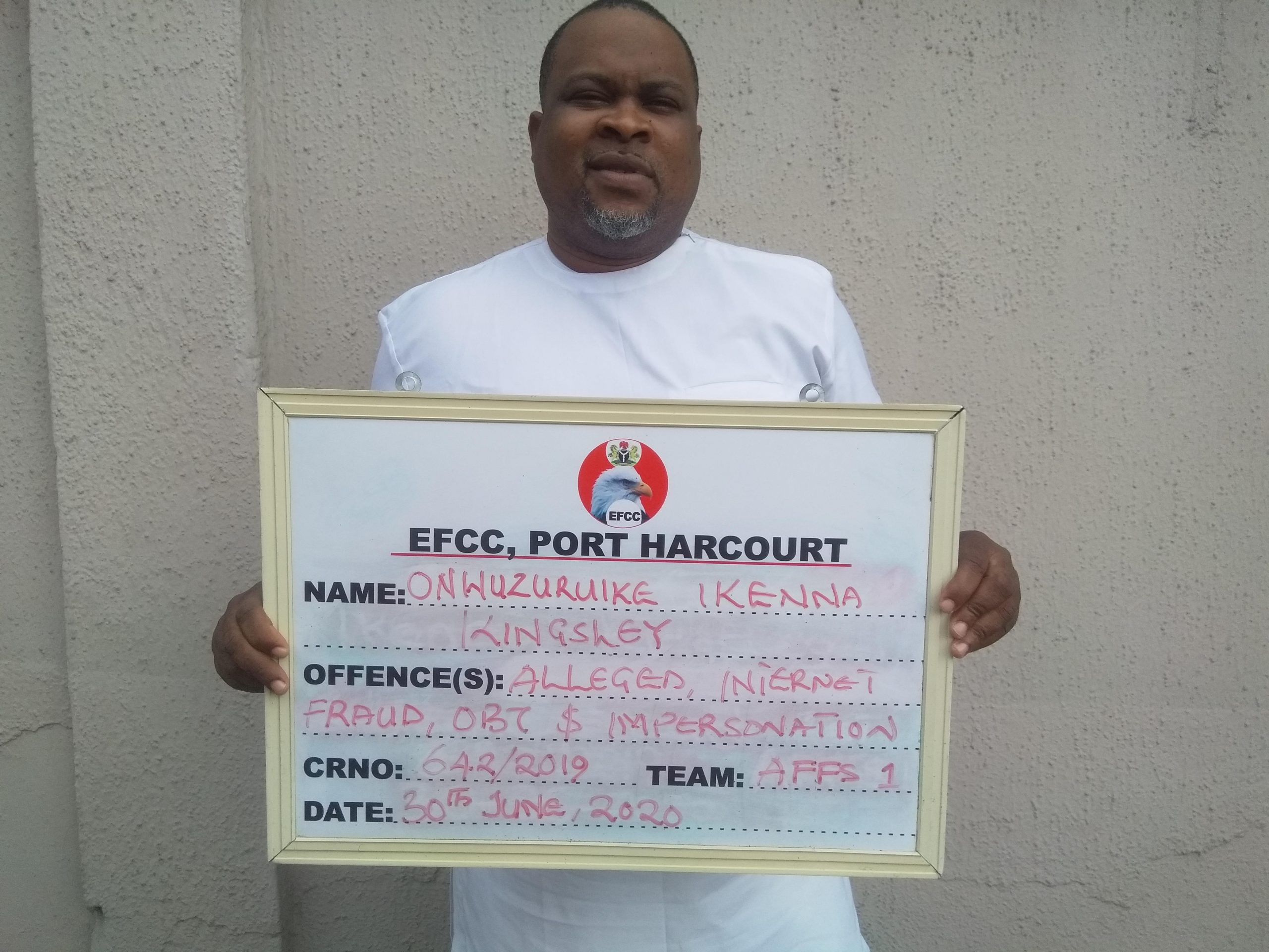 You are currently viewing Alleged $6.5m scam: EFCC arraigns Ikenna Kingsley aka Jeff Sikora