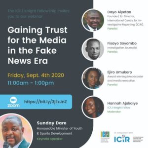 Read more about the article Minister proffers solutions to misinformation at ICIR, ICFJ conference on fake news